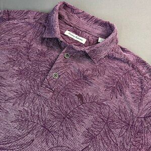 Tommy Bahama Palmetto Beach Tropical Polo Purple Small Marlin Relax Summer
